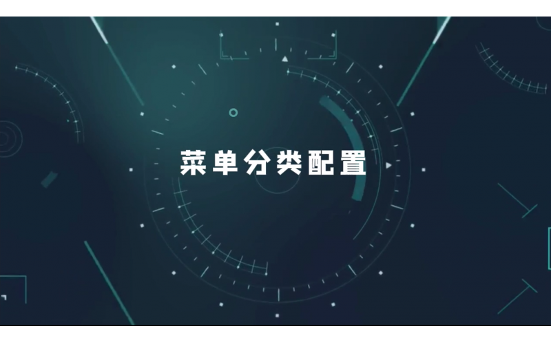 菜单分类配置